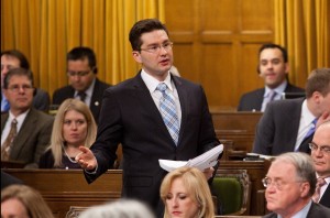 Pierre Poilievre, MP for Nepean-Carleton, speaks in the House of Commons (undated photo, stock image).